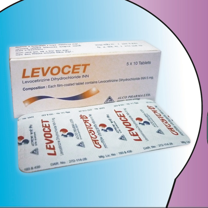 Pack Image: Levocet 5 mg Tablet (5 x 10)