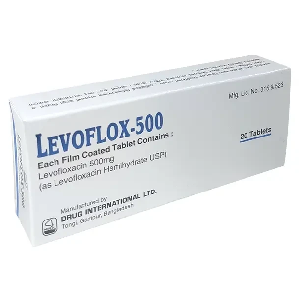 Pack Image: Levoflox 500 mg Tablet (2 x 10)