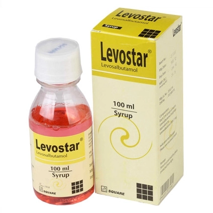 Pack Image: Levostar 1 mg Syrup (100 ml bottle)