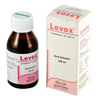 Pack Image: Levox 125 mg Oral Solution (100 ml bottle)