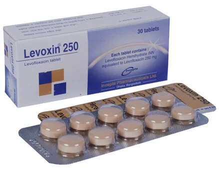 Pack Image: Levoxin 250 mg Tablet (3 x 10)