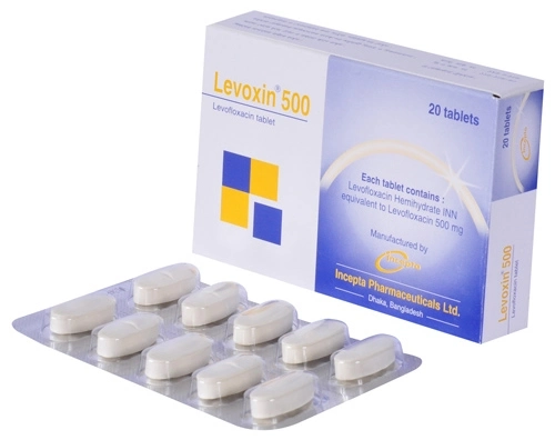 Pack Image: Levoxin 500 mg Tablet (3 x 10)
