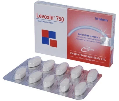 Pack Image: Levoxin 750 mg Tablet (1 x 10)