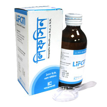 Pack Image: Lifcin 125 mg Oral Solution (100 ml bottle)