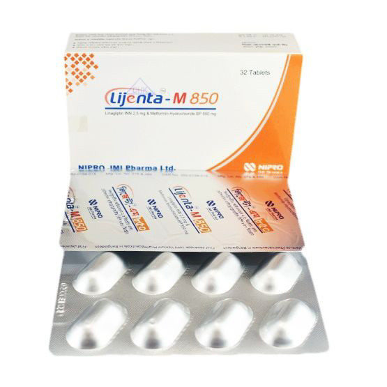 Pack Image: Lijenta-M 2.5 mg Tablet (4 x 8)