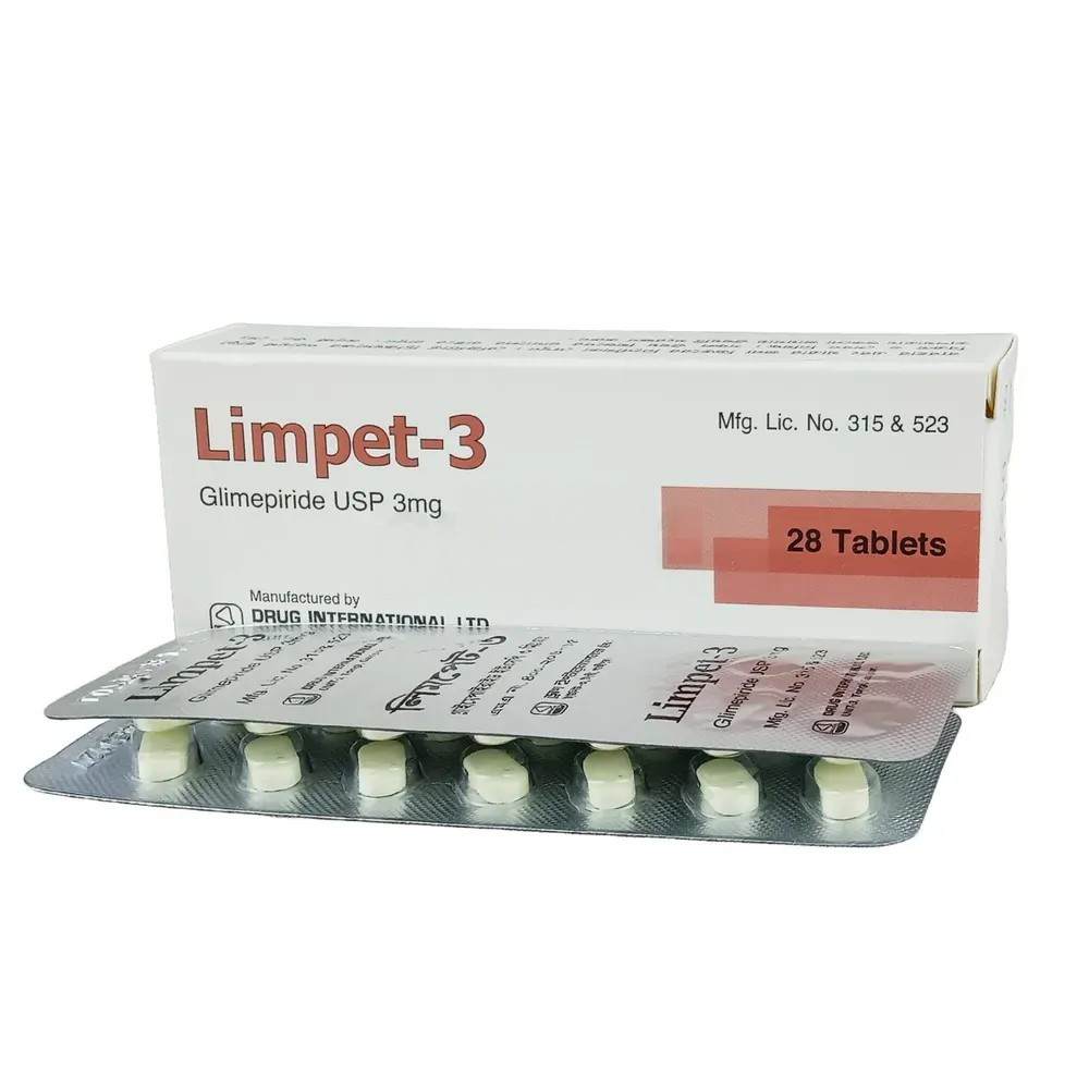 Pack Image: Limpet 3 mg Tablet (2 x 14)