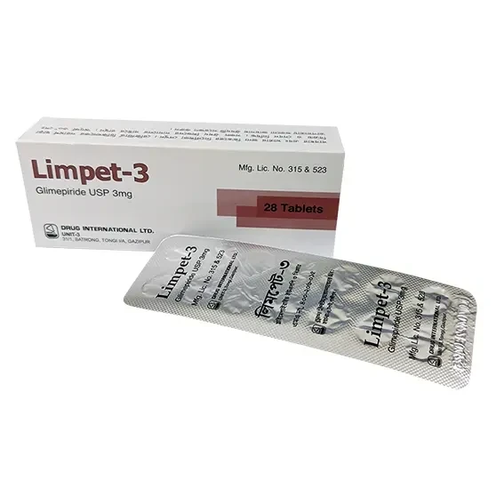 Pack Image: Limpet 3 mg Tablet (2 x 14)