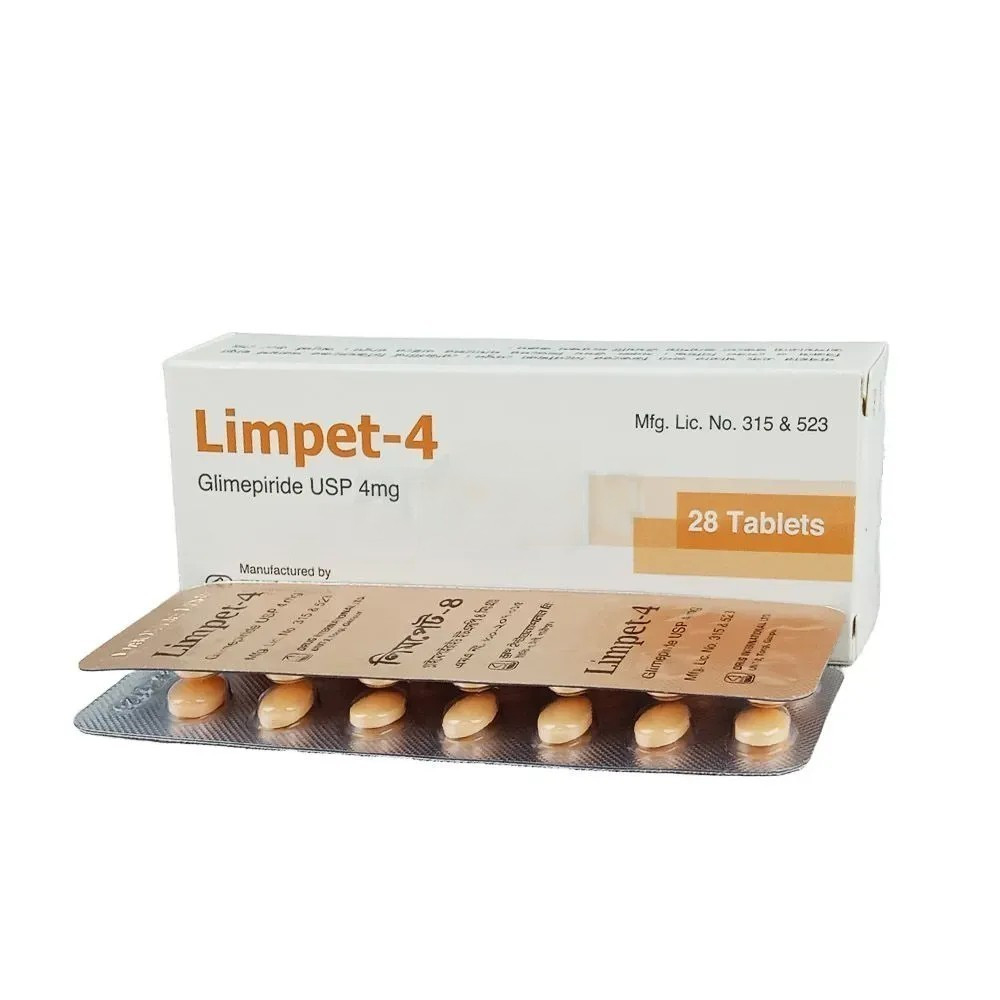 Pack Image: Limpet 4 mg Tablet (2 x 14)