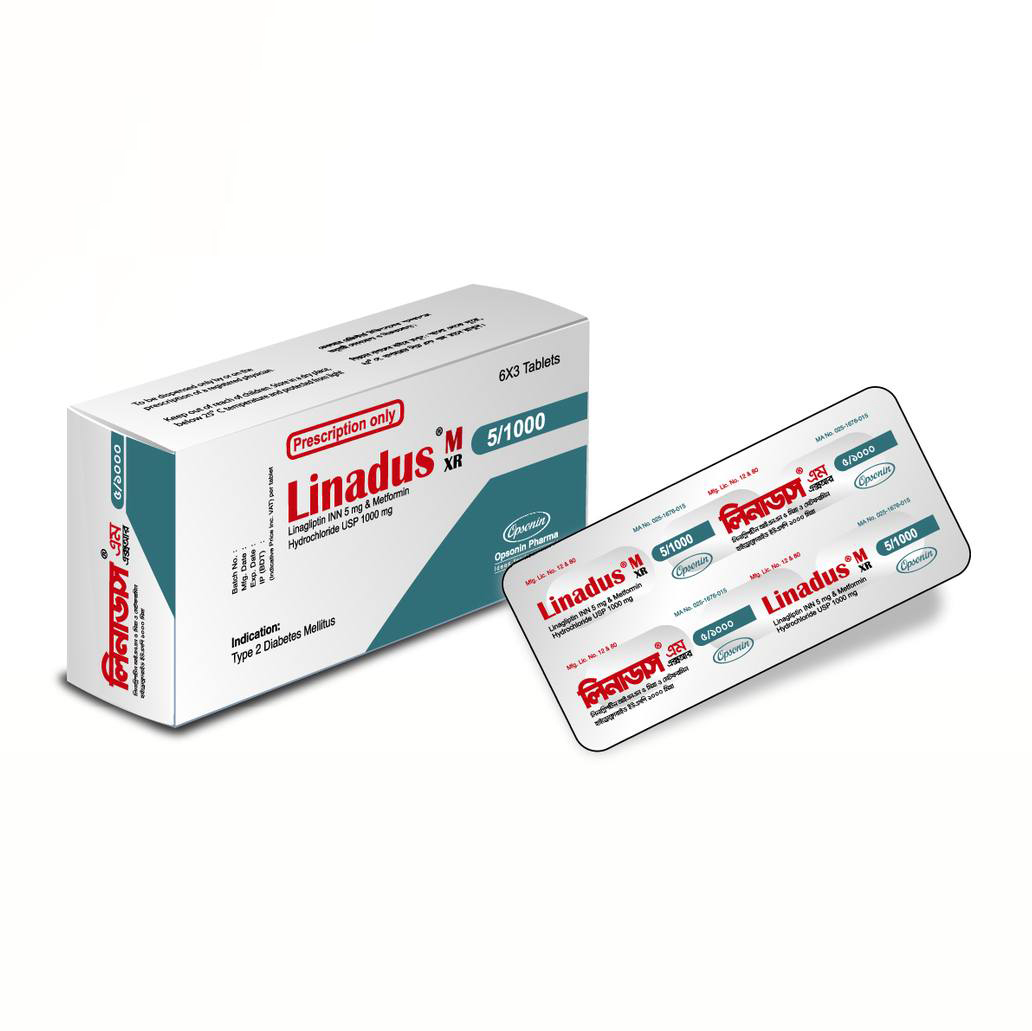 Pack Image: Linadus M XR 5 mg Tablet (3 x 6)