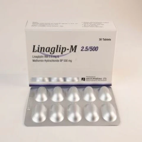 Pack Image: Linaglip-M 2.5 mg Tablet (3 x 10)