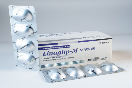 Pack Image: Linaglip-M ER 5 mg Tablet (7 x 4)