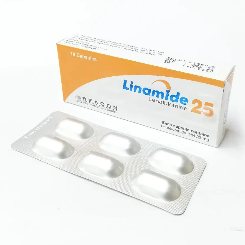 Pack Image: Linamide 25 mg Capsule (3 x 6)