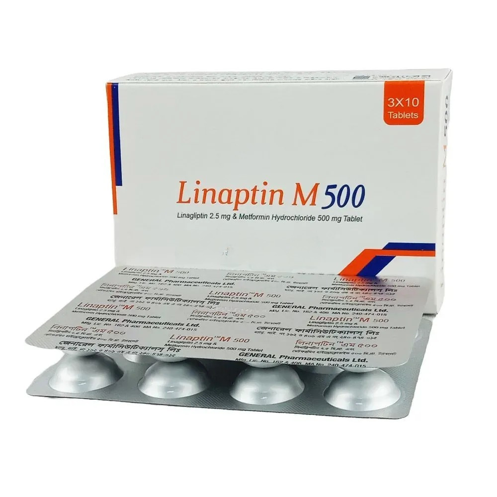 Pack Image: Linaptin M 2.5 mg Tablet (3 x 10)