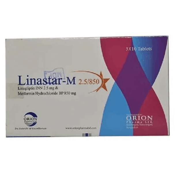 Pack Image: Linastar M 2.5 mg Tablet (3 x 10)