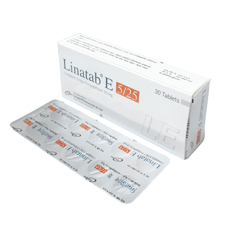 Pack Image: Linatab E 25 mg Tablet (3 x 10)