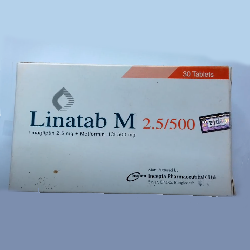 Pack Image: Linatab M 2.5 mg Tablet (3 x 10)