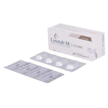 Pack Image: Linatab M 2.5 mg Tablet (5 x 4)