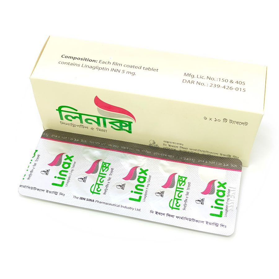 Pack Image: Linax 5 mg Tablet (6 x 10)