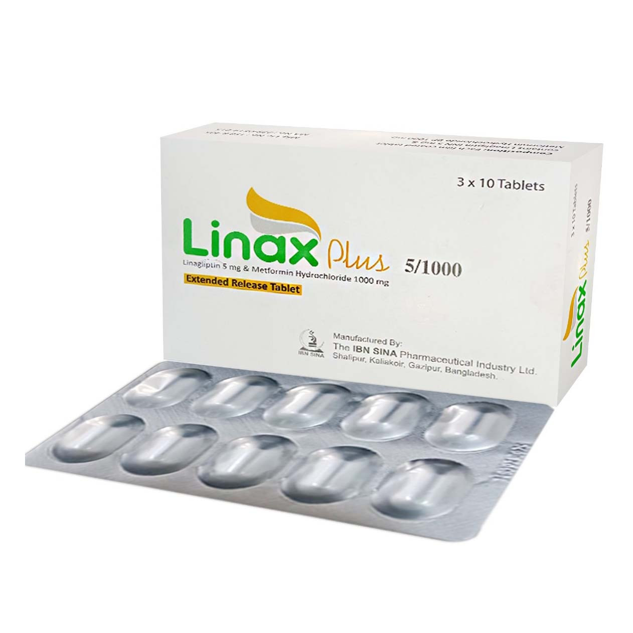 Pack Image: Linax Plus 5 mg Tablet (3 x 10)