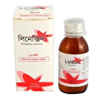 Pack Image: Linexil 100 mg Suspension (100 ml bottle)