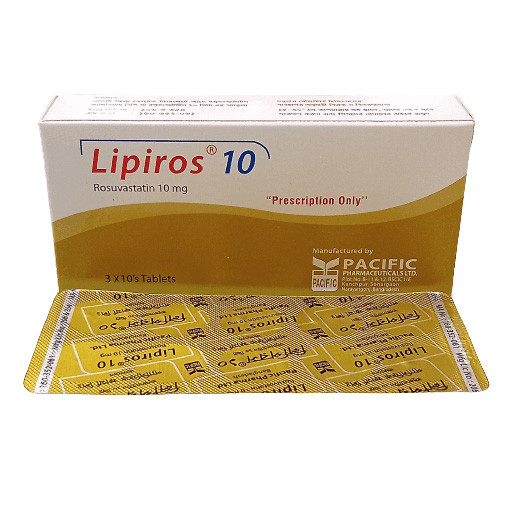 Pack Image: Lipiros 10 mg Tablet (3 x 10)