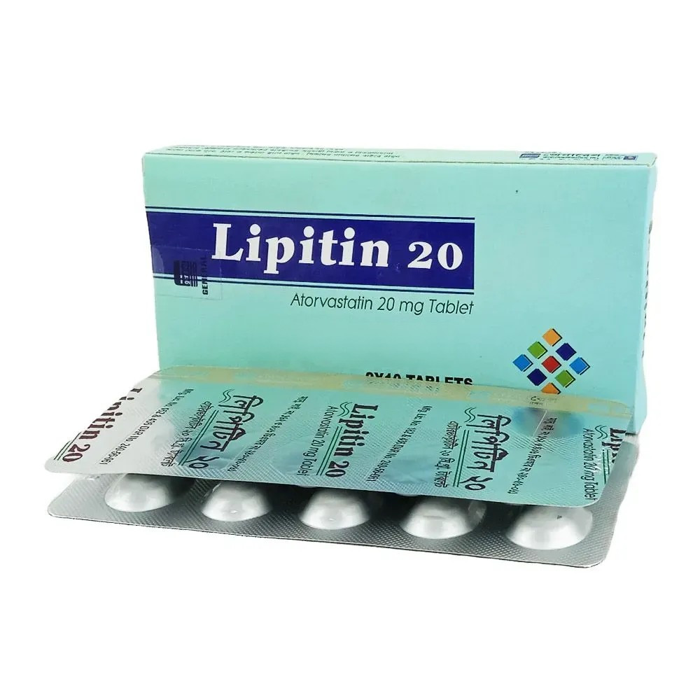 Pack Image: Lipitin 20 mg Tablet (2 x 10)