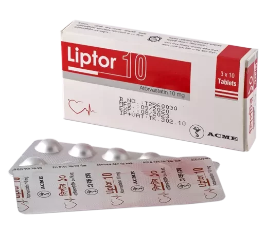 Pack Image: Liptor 10 mg Tablet (3 x 10)