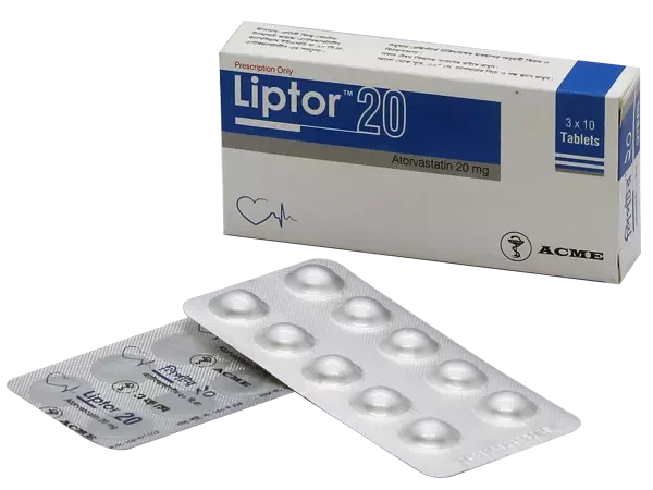Pack Image: Liptor 20 mg Tablet (3 x 10)
