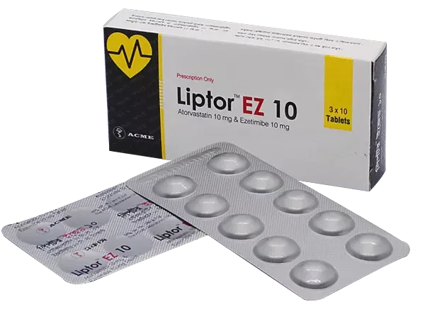 Pack Image: Liptor EZ 10 mg Tablet (3 x 10)