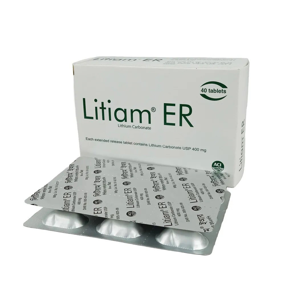 Pack Image: Litiam ER 400 mg Tablet (4 x 10)