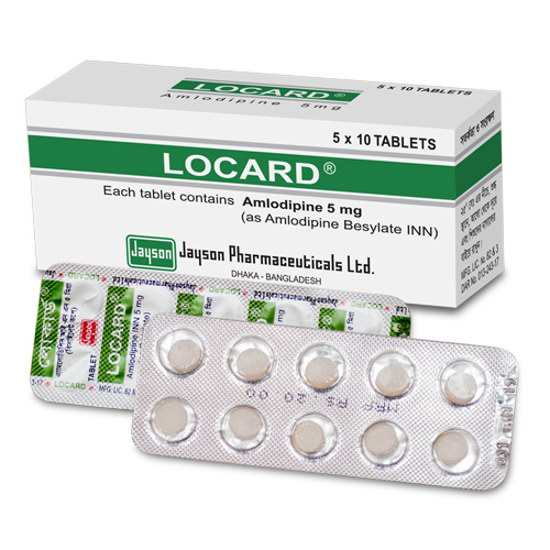 Pack Image: Locard 5 mg Tablet (5 x 10)
