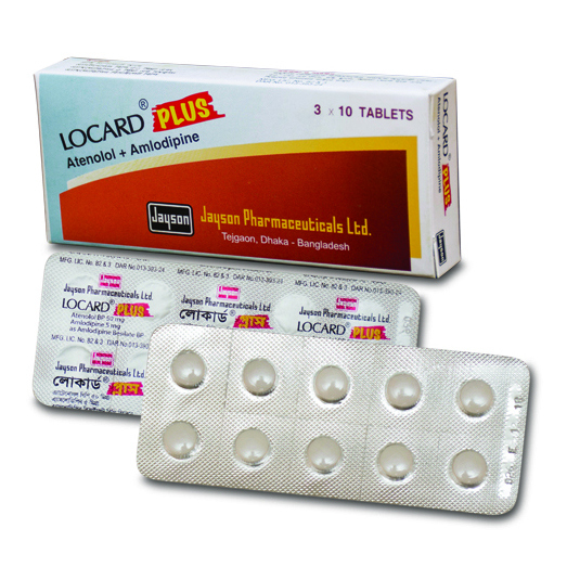Pack Image: Locard Plus 5 mg Tablet (3 x 10)