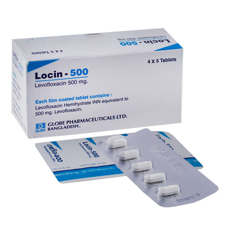 Pack Image: Locin 500 mg Tablet (4 x 5)