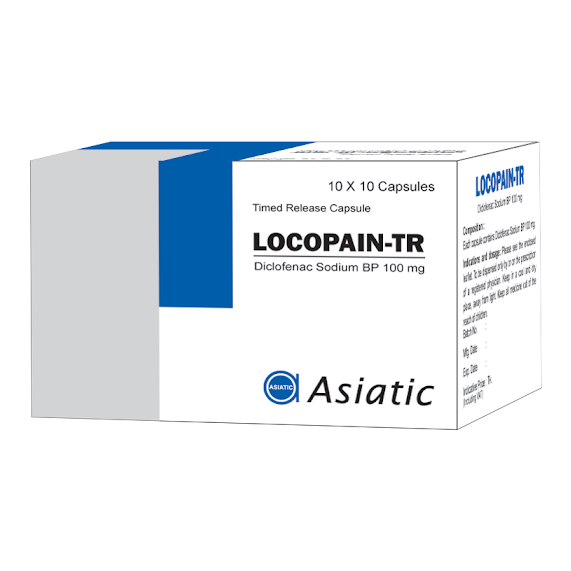 Pack Image: Locopain-TR 100 mg Capsule (10 x 10)