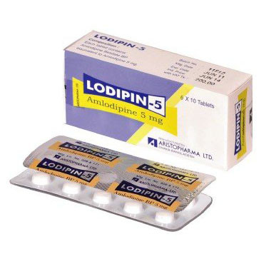 Pack Image: Lodipin 5 mg Tablet (6 x 10)