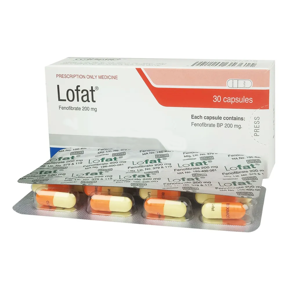Pack Image: Lofat 200 mg Capsule (3 x 10)