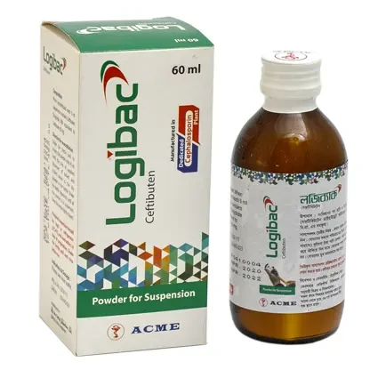 Pack Image: Logibac 90 mg Suspension (60 ml bottle)