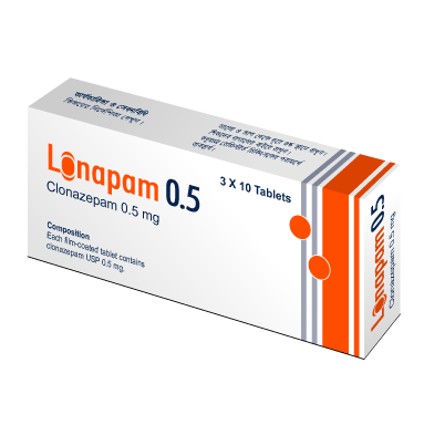 Pack Image: Lonapam 0.5 mg Tablet (5 x 10)