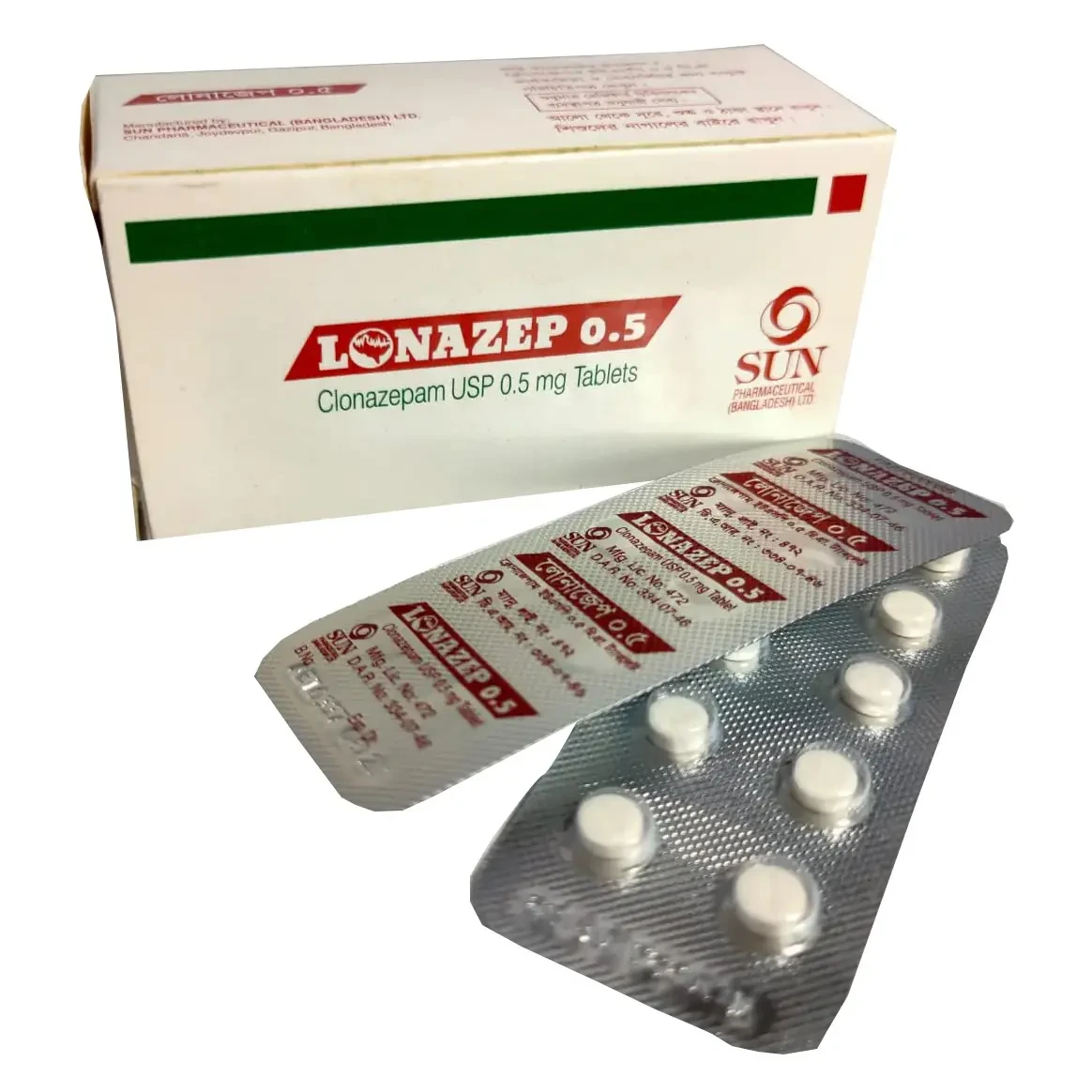 Pack Image: Lonazep 0.5 mg Tablet (10 x 10)