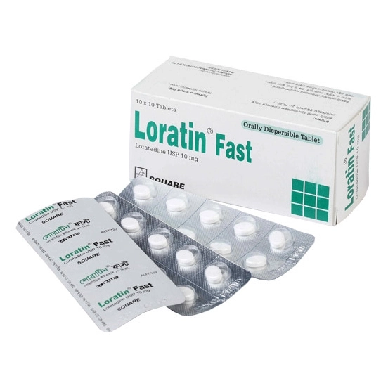 Pack Image: Loratin Fast 10 mg Tablet (5 x 10)