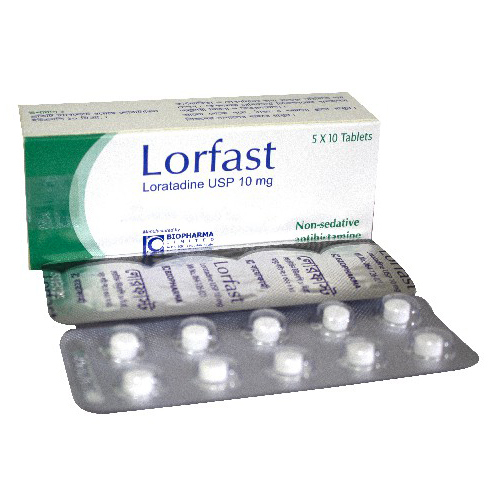 Pack Image: Lorfast 10 mg Tablet (5 x 10)