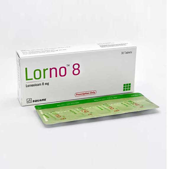 Pack Image: Lorno 8 mg Tablet (3 x 10)