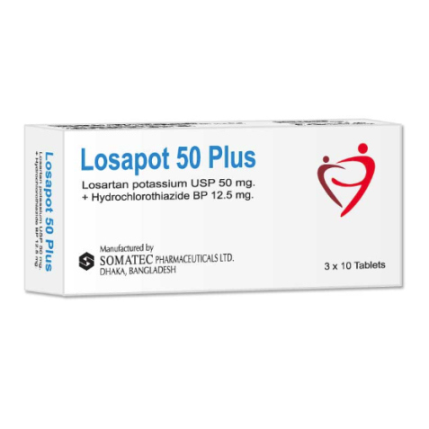 Pack Image: Losapot Plus 50 mg Tablet (3 x 10)