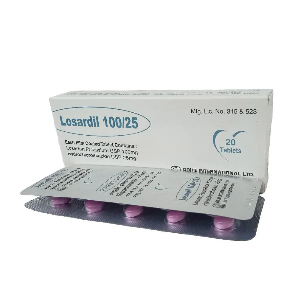 Pack Image: Losardil 100/25 100 mg Tablet (2 x 10)