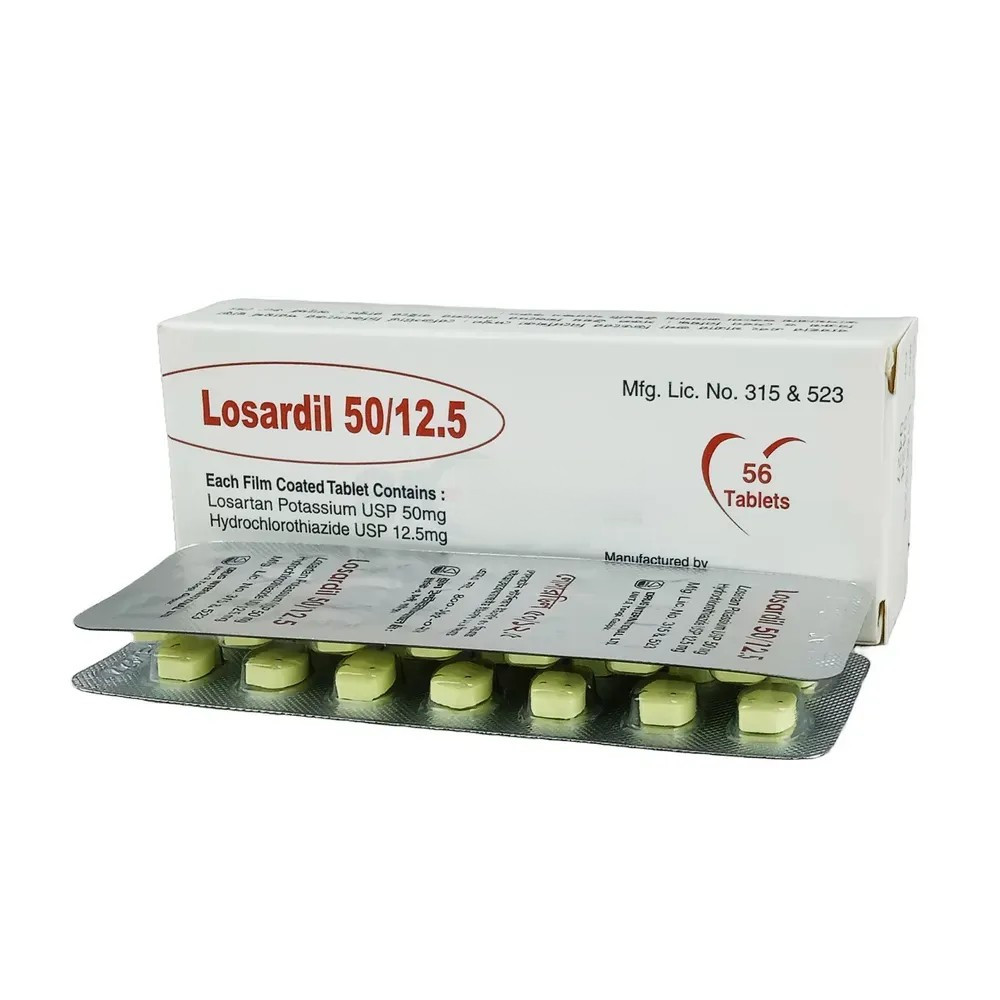 Pack Image: Losardil 50/12.5 50 mg Tablet (4 x 14)