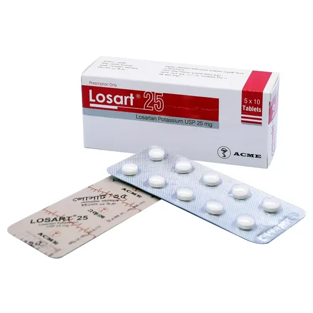 Pack Image: Losart 25 mg Tablet (5 x 10)