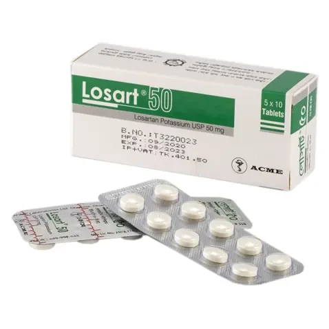 Pack Image: Losart 50 mg Tablet (5 x 10)