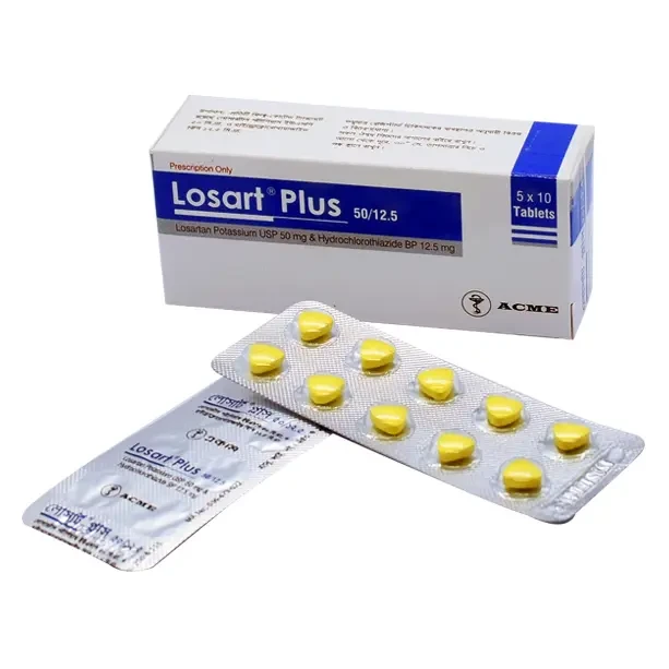 Pack Image: Losart Plus 50 mg Tablet (5 x 10)