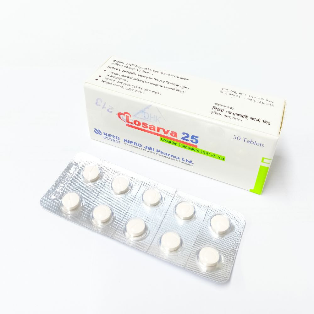 Pack Image: Losarva 25 mg Tablet (5 x 10)