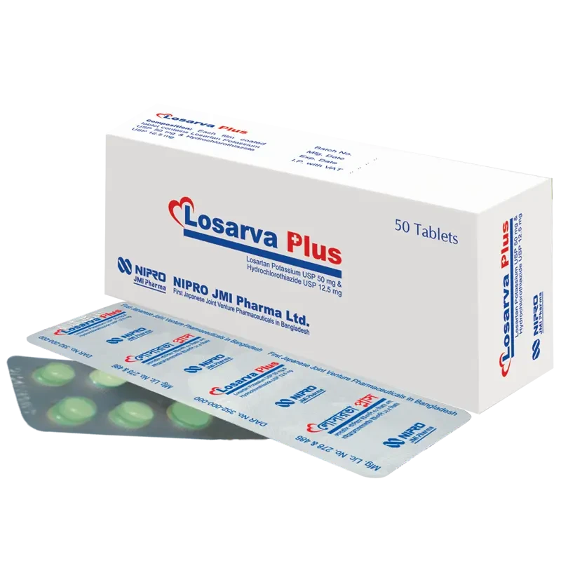 Pack Image: Losarva Plus 50 mg Tablet (5 x 10)